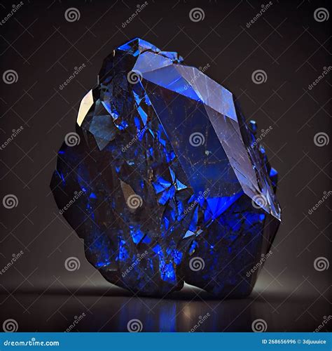 Blue Crystal Lapis Lazuli Gem Isolated on Black Background. Stock ...