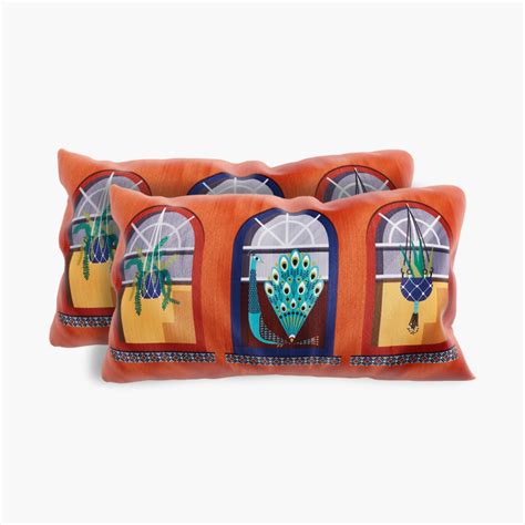 Buy Aurora Printed Polyester Cushion Cover : 30 cm x 50 cm Multicolour ...