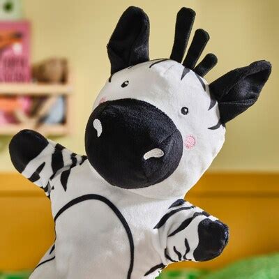 NATTHÄGER 3-piece hand puppet set, crocodile zebra/tiger multicolour - IKEA