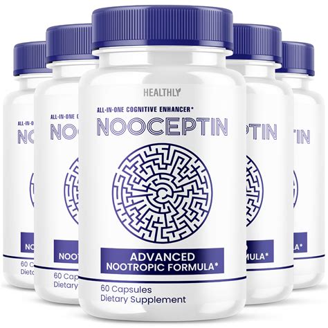 Buy (5 Pack) Nooceptin Brain Supplement - Official Formula - Nooceptin ...