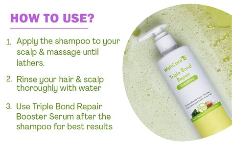 Buy WishCare Triple Bond Repair Shampoo for Dry & Frizzy Hair - 5% ...