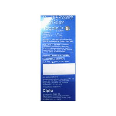 Tugain F Plus 5% Bottle Of 60ml Solution: Uses, Side Effects, Price ...