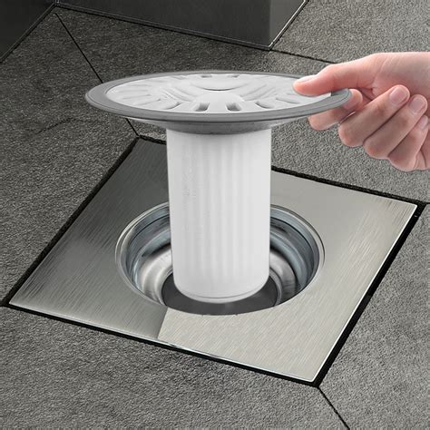 Universal Straight Odor Proof Floor Drain Cover - Automatic Closure ...