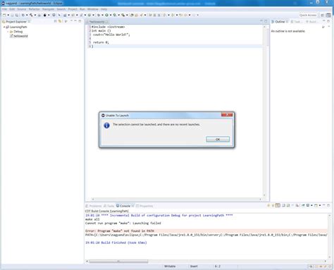 Image result for The Selection Cannot Be Launched Eclipse Error