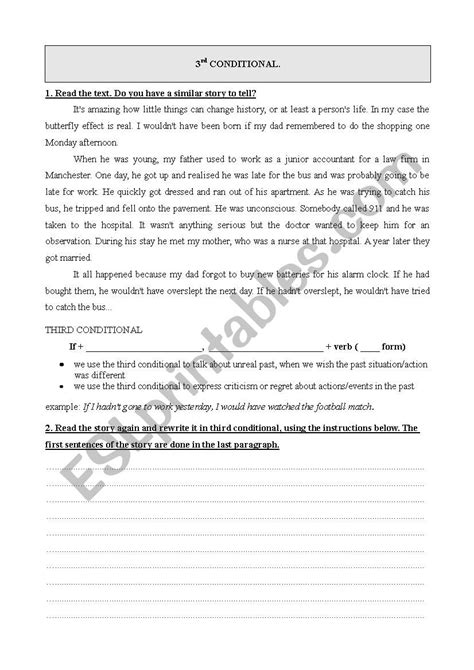 Image result for 3rd Conditional Worksheet