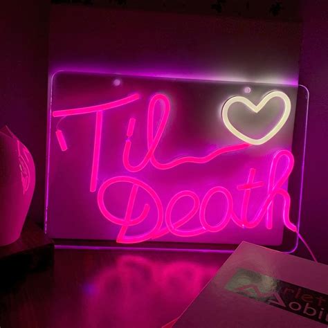 Buy Neon Sign,#39;Til Death Neon Sign for Wall Decor LED Neon Lights ...