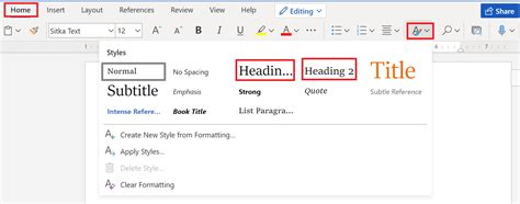 Heading Tutorial Word 的图像结果