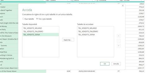 Append Query Excel 的图像结果