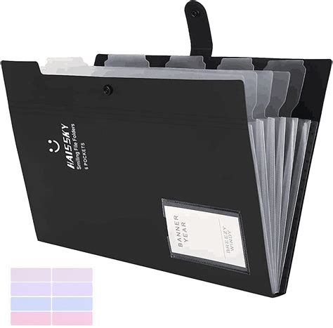 Guzack File Folders, 6 Classifications, Document Files, A4 Paper, 300 ...