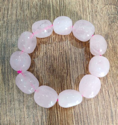 Rose Quartz tumble stone bracelet – Kalyanastrogems