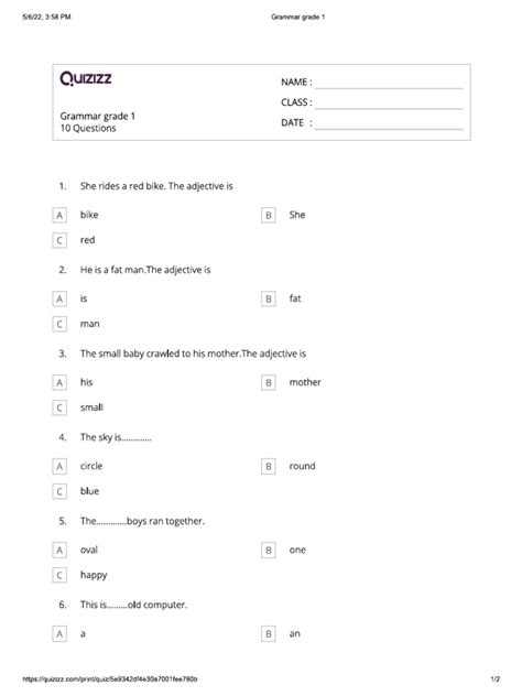 Image result for First Grade Test