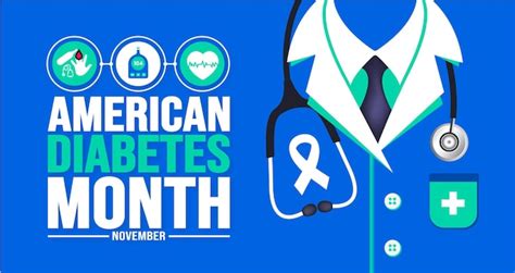 September is american diabetes month background template holiday ...