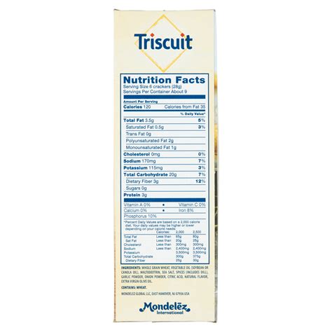 Triscuits Nutrition Facts Label Cheapest Sellers | www.oceanproperty.co.th