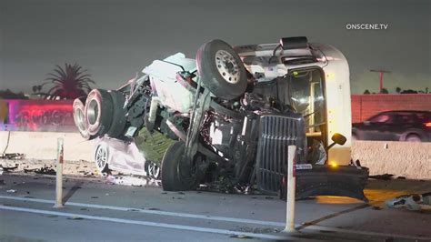 Deadly crash involving fuel tanker shuts down freeway in Los Angeles | KTLA