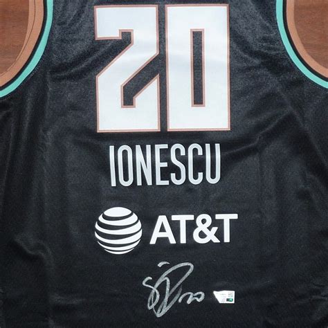 Sabrina Ionescu Autographed New York Liberty (Black #20) Nike Jersey ...