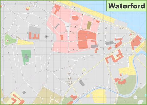Waterford City Centre Map - Ontheworldmap.com