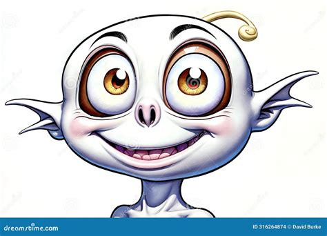 Cartoon Comic Book Smile Happy Goofy Face Ghost Child Fantasy Delight ...