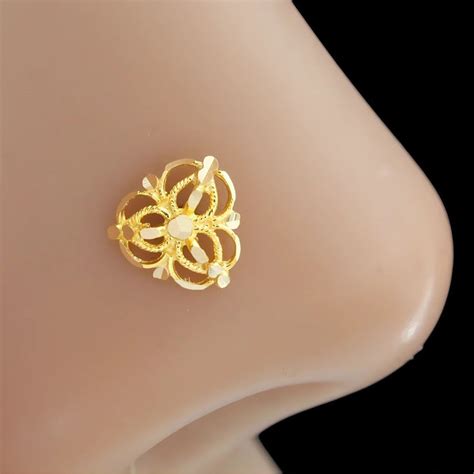 Buy Gold Nose Pins | Gold Nath at best Indian Prices Online – Karizma ...