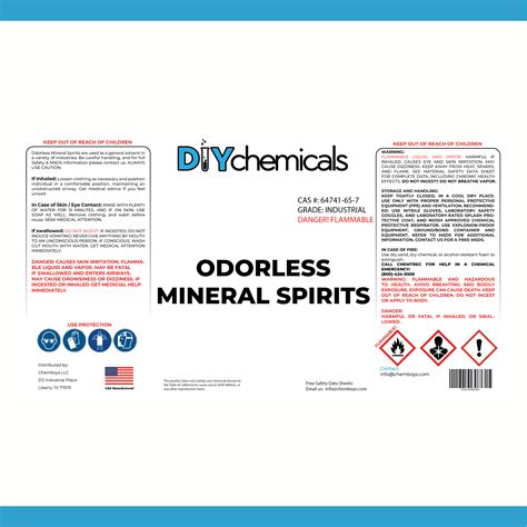 Odorless Mineral Spirits (OMS) - Paint Thinner, Industrial Solvent, DIY ...