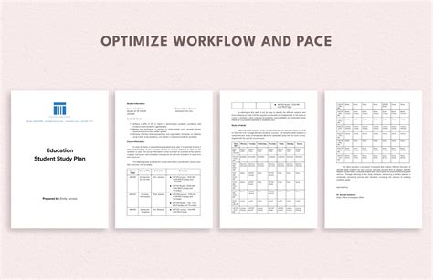Education Student Study Plan Template in Word, PDF, Google Docs ...