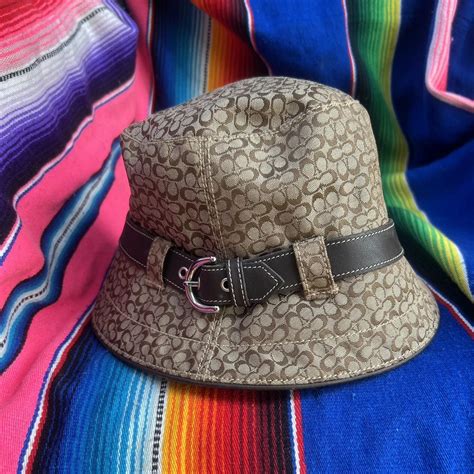 Brown Coach Bucket Hat. #buckethat #coach #goingout - Depop