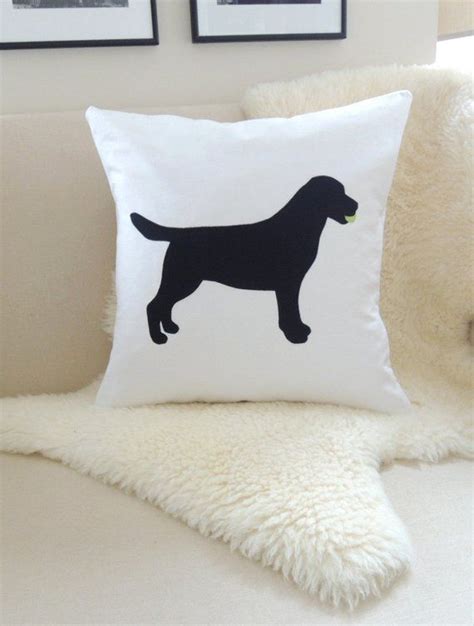 Black Labrador With Tennis Ball Pillow Cover | Etsy | Etsy pillow ...