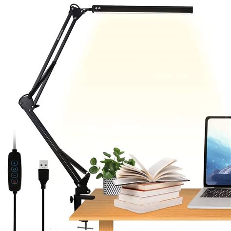 Buy BROLAVIYA Overhead LED Desk Lamp Light with Metal arm Stand,3 ...