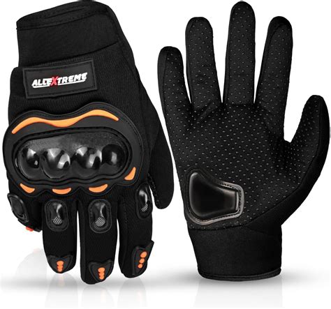 Probiker Synthetic Leather Motorcycle Gloves (Black, Medium) : Amazon ...