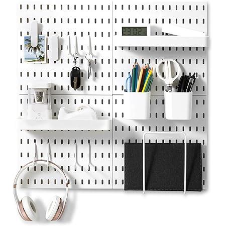 VUSIGN Pegboard Combination Wall Organizer Kit, Wall Mount Display ...