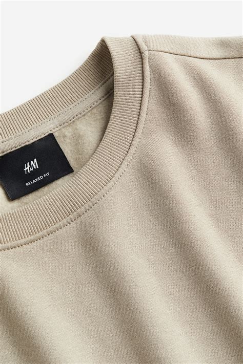 Men’s Beige Loose Fit Sweatshirt | H&M IN