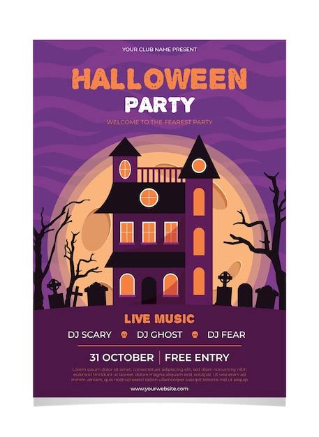 Halloween Festival Party Poster Konzept | Kostenlose Vektor