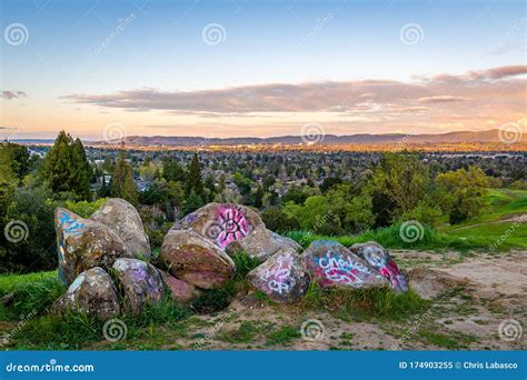 Dinosaur Hill Park at Sunset Editorial Image - Image of landscape ...