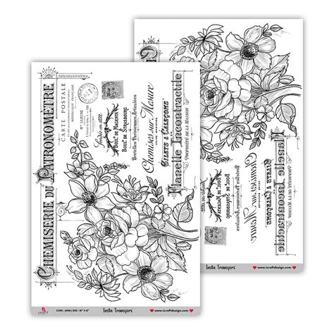 iCraft Water Transfer Stickers- Best use for Resin, Fabric, Plastic, M