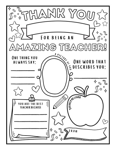 Best 13 Teacher Appreciation Coloring Pages – Artofit