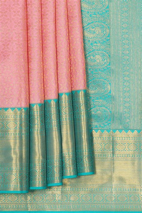 Kanchipattu Pink Brocade Saree – Kalanjali