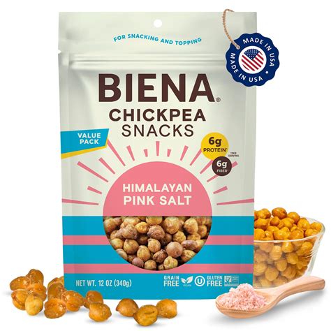BIENA Chickpea Snacks - Crunchy HYZ01 Roasted Chickpeas - High Fiber ...