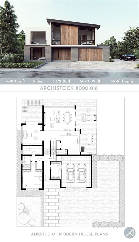 5-Bedroom Modern Contemporary House Plan | Modern contemporary house ...
