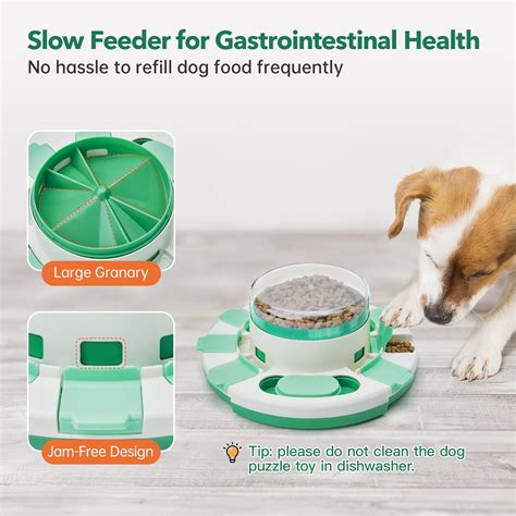 Potaroma Dog Puzzle Toy 2 Levels, Slow Feeder for Dogs, Dog Food Treat ...