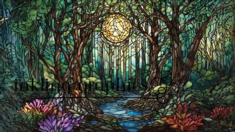 Computer Wallpaper-stained Glass Set of 4 - Etsy, 2024