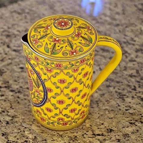 Rajasthan Craft Point Stainless Steel Rajasthani Printed Steel Jug with ...