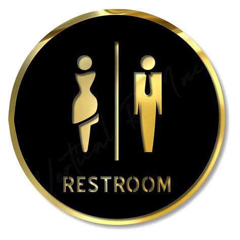 : RESTROOM Door Sign Board – 6 x 6 Inch Square Self-Adhesive Identific ...