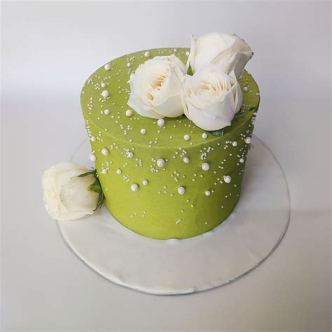 Sage Green Engagement Cake - Elegant Chocolate Truffle Delight – Crave ...