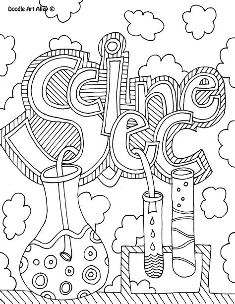 Coloring Book, Doodle Art Alley | Science notebook cover, Science ...