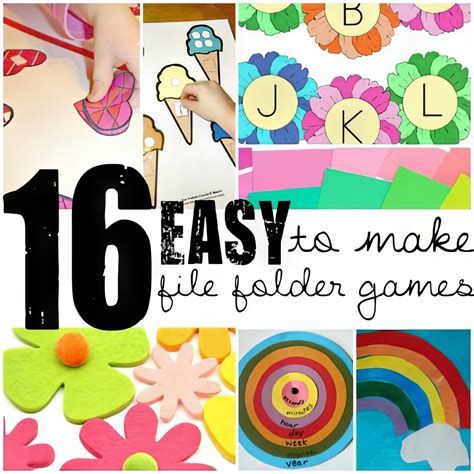 16 Easy To Make File Folder Games