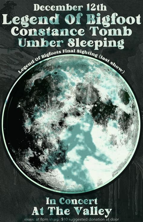 Legend Of Bigfoot(Farewell Show)/ Constance Tomb/ Umber Sleeping, The ...