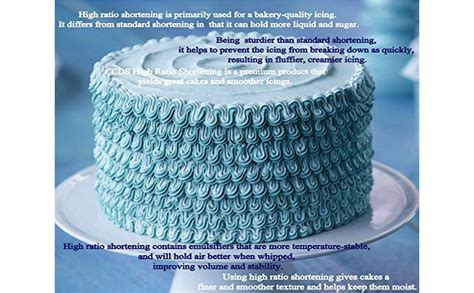 CCDS High Ratio Shortening, 900 Grams Ideal for Buttercream and Fondant ...