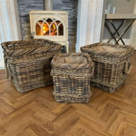 Image result for Small Rectangle Rope Baskets