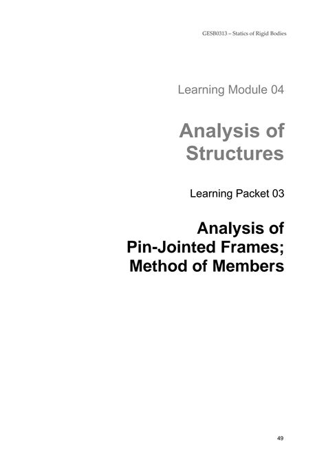 Image result for Pin-Jointed Frames Worked Examples