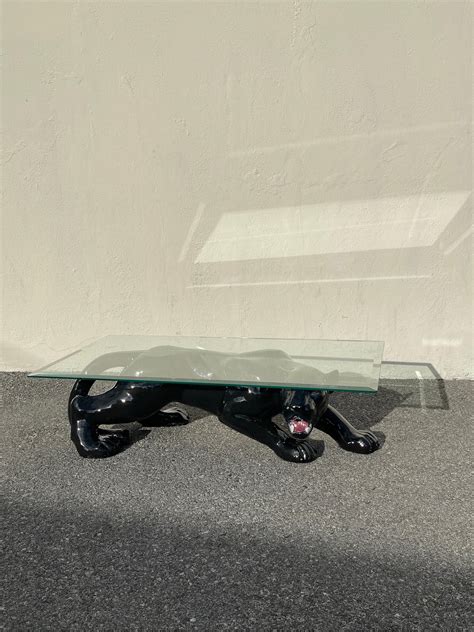 Vintage Ceramic Panther Coffee Table at 1stDibs | panther glass table ...