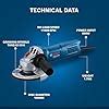 BOSCH Professional GWS 800 Angle Grinder | 800W Power | No-load Speed ...